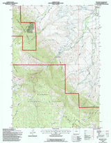 1993 Topo Map of Beckton Wyoming WY Bighorn Forest