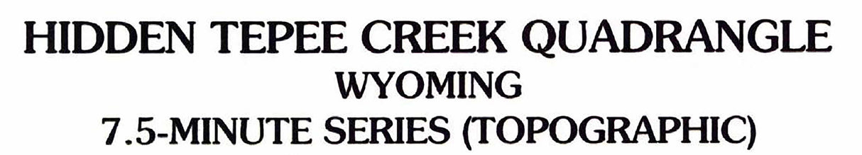 1993 Topo Map of Hidden Tepee Creek Wyoming WY Bighorn Forest