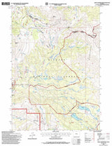 1993 Topo Map of Shell Reservoir Wyoming WY Bighorn Forest