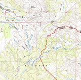 1993 Topo Map of Shell Reservoir Wyoming WY Bighorn Forest