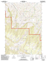 1993 Topo Map of West Pass Wyoming WY