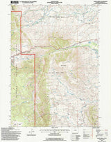 1993 Topo Map of North Ridge Wyoming WY Bighorn Forest