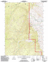 1993 Topo Map of Stone Mountain Wyoming WY Bighorn Forest