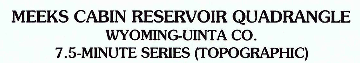 1998 Topo Map of Meeks Cabin Reservoir Wyoming WY Wasatch Forest