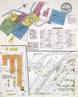 1917 Town Map of Homer City Indiana County Pennsylvania