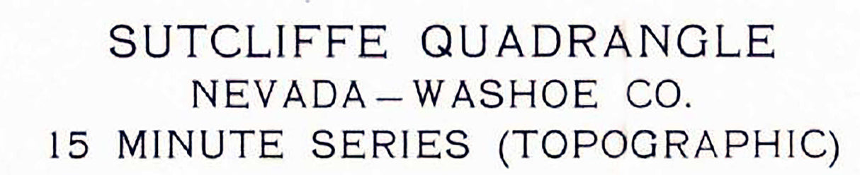 1957 Topo Map of Sutcliffe Nevada NV Lake Pyramid