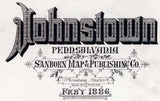 1886 Town Map of Johnstown Cambria County Pennsylvania
