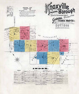 1893 Town Map of Knoxville Borough Allegheny County Pennsylvania