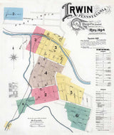 1894 Town Map of Irwin Westmoreland County Pennsylvania