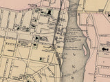 1884 Map of Augusta Kennebec County Maine