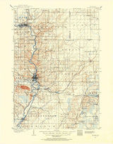 1899 Topo Map of Wausau Quadrangle Wisconsin