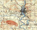 1899 Topo Map of Wausau Quadrangle Wisconsin