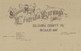 1961 Map of Centralia Borough Columbia County Pennsylvania
