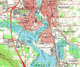 1963 Topo Map of Wausau Wisconsin Quadrangle