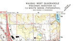 1993 Topo Map of Wausau West Wisconsin Quadrangle