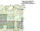 2005 Topo Map of Lublin Quadrangle Taylor County Wisconsin Chequamegon Lake