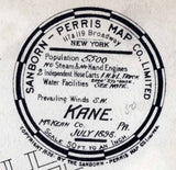 1898 Town Map of Kane McKean County Pennsylvania
