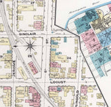 1884 Town Map of McKeesport Allegheny County Pennsylvania