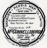 1894 Town Map of McConnellsburgh Fulton County Pennsylvania