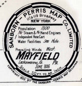 1896 Town Map of Mayfield Lackawanna County Pennsylvania