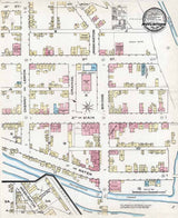 1885 Town Map of Mifflintown Juniata County Pennsylvania