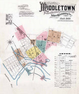 1888 Town Map of Middletown Dauphin County Pennsylvania