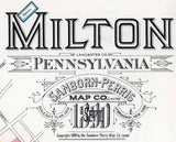 1890 Town Map of Milton Northumberland County Pennsylvania