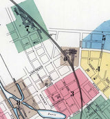 1896 Town Map of Middletown Dauphin County Pennsylvania