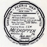 1897 Town Map of Meshoppen Wyoming County Pennsylvania