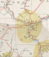 1874 Map of Pittsburg and Western PA Coal & Coke Fields Oil Regions