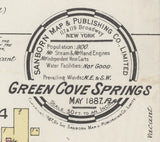 1887 Town Map of Green Cove Springs Clay County Florida