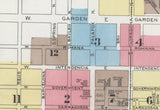 1892 Town Map of Pensacola Escambia County Florida