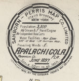 1897 Town Map of Apalachicola Franklin County Florida