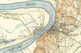 1922 Topo Map of Natchez Mississippi Quadrangle