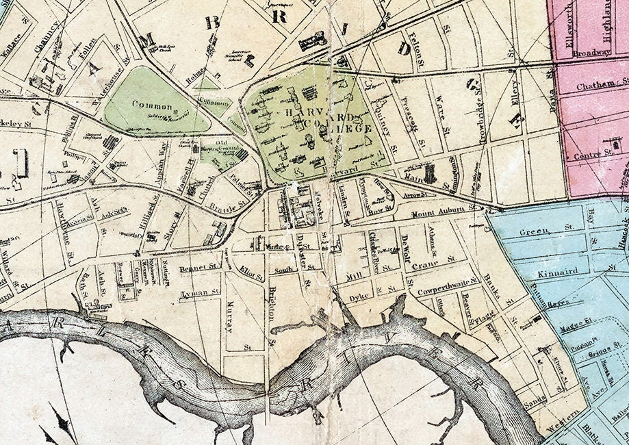 1879 Map of Cambridge Massachusetts