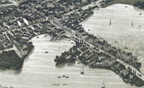 1885 Panoramic Map of Oconomowoc Wisconsin Waukesha County