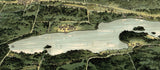 1890 Panoramic Map of Oconomowoc Wisconsin and the Lake Region of Waukesha County