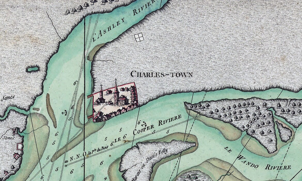 1778 Map of Charleston South Carolina