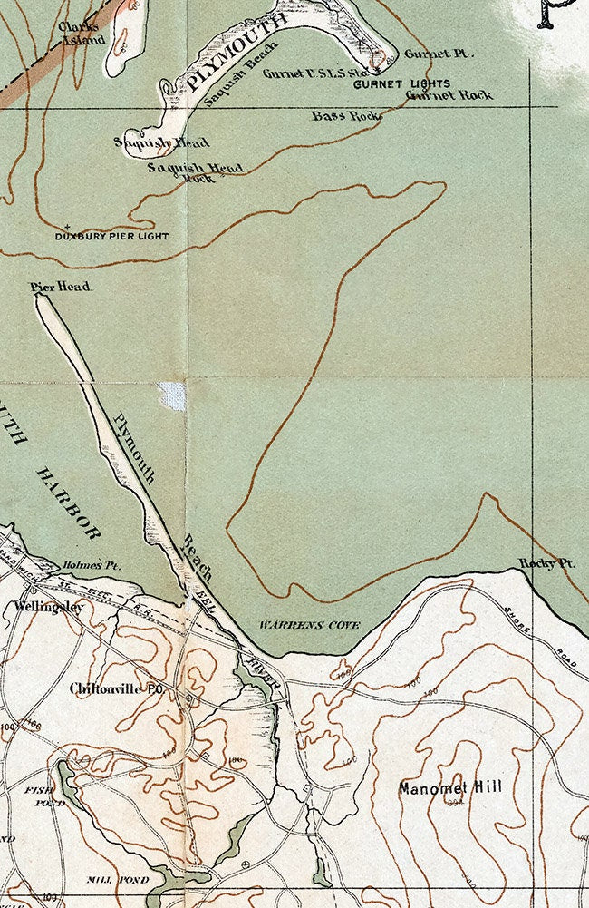 1891 Map of Plymouth Massachusetts