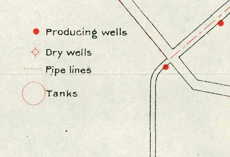1906 Map of Sour Lake Oil Field Texas