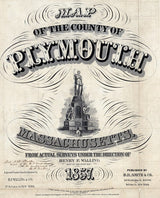 1857 Map of Plymouth County Massachusetts Plymouth