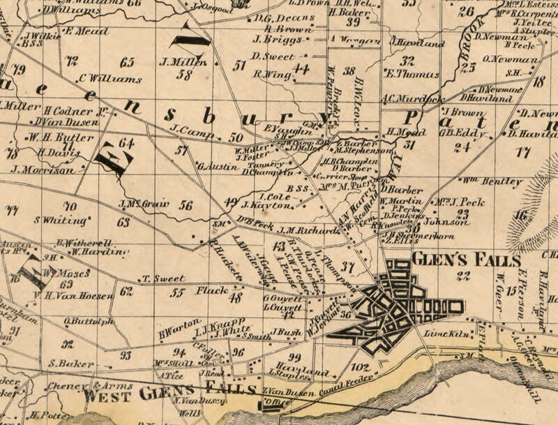 1858 Map of Warren County New York