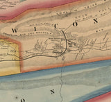 1862 Map of Dauphin County Pa from actual surveys Harrisburg