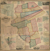 1862 Map of Dauphin County Pa from actual surveys Harrisburg