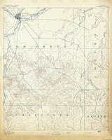 1892 Topo Map of San Angelo Texas