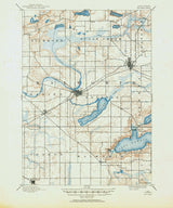 1893 Topo Map of Delavan Wisconsin Quadrangle Delavan Lake