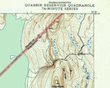 1944 Topo Map of Quabbin Reservoir MA Quadrangle