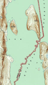 1944 Topo Map of Quabbin Reservoir MA Quadrangle