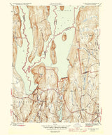 1944 Topo Map of Winsor Dam MA Quadrangle