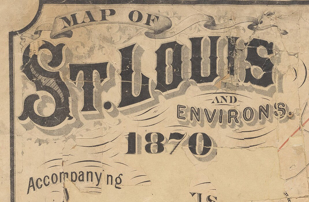 1870 Map of Saint Louis Missouri and Environs